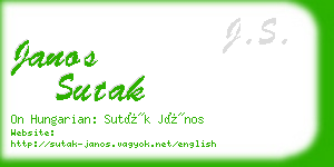 janos sutak business card